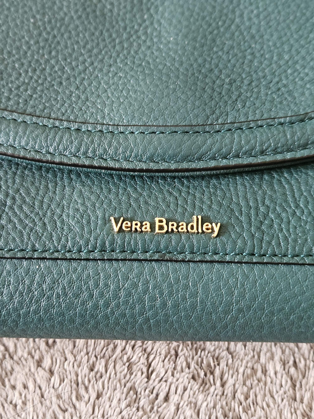 Vera Bradley green Leather Crossbody Bag & confetti Cuff bracelet - Picture 6 of 6